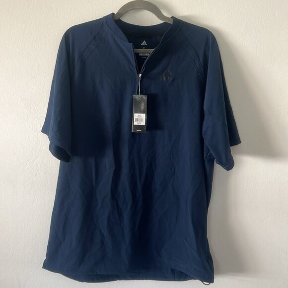 ADIDAS Men’s Triple Stripe Short Sleve Batting Jacket - Picture 2 of 8